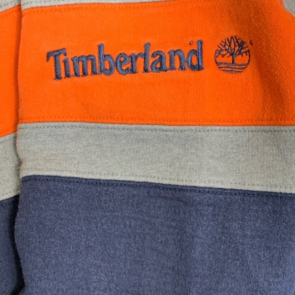 Timberland Men Large 1/4 Zip Blue Fleece - Picture 3 of 9